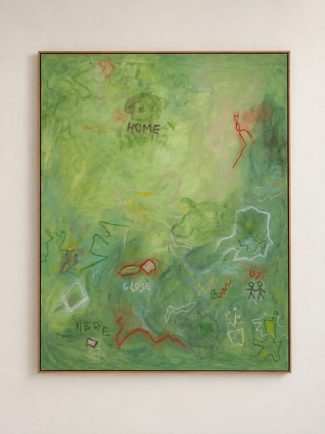 Childhood Memories, Acrylic and oil pastel on canvas
